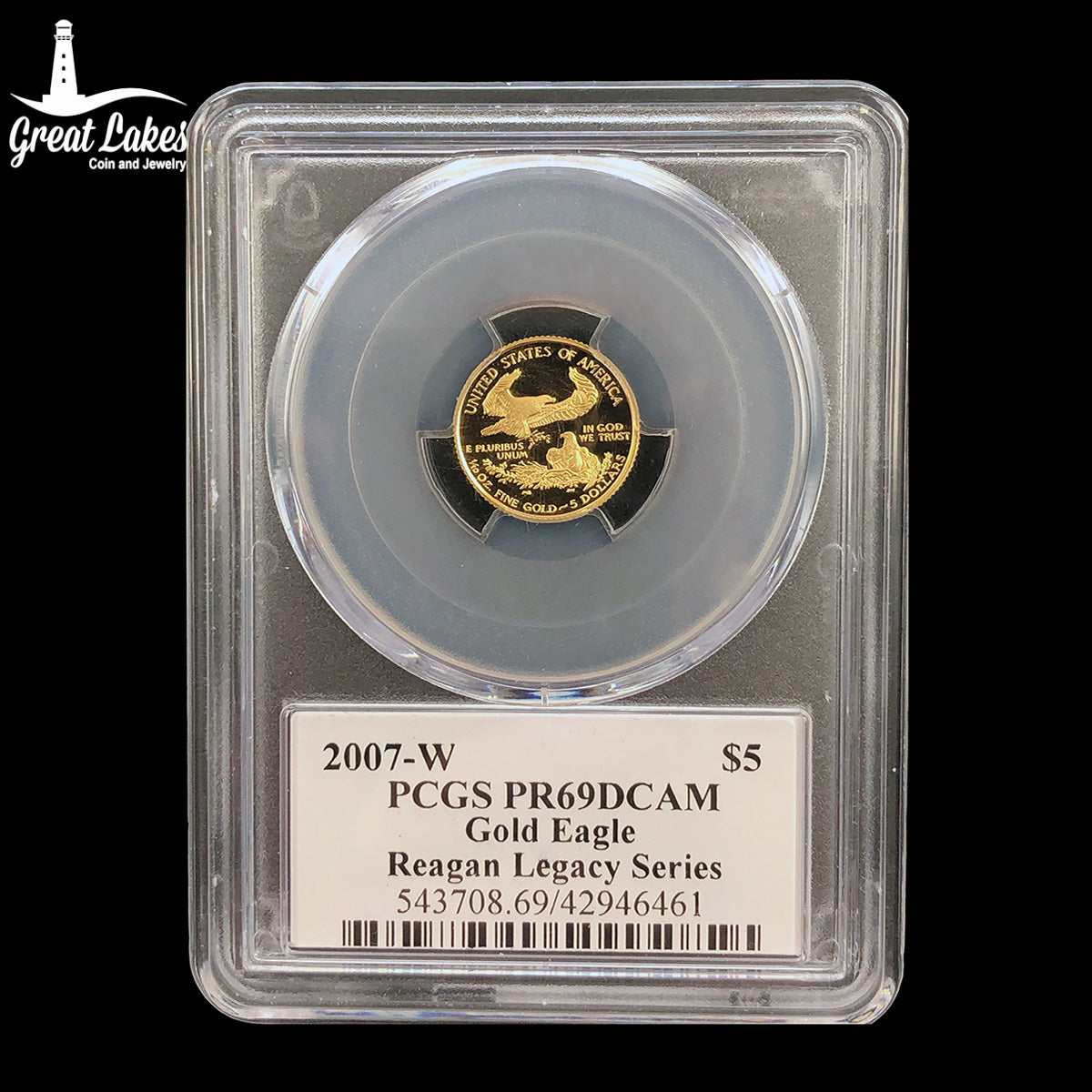 2007-W 1/10 oz American Gold Eagle PCGS PR69 DCAM (Reagan)