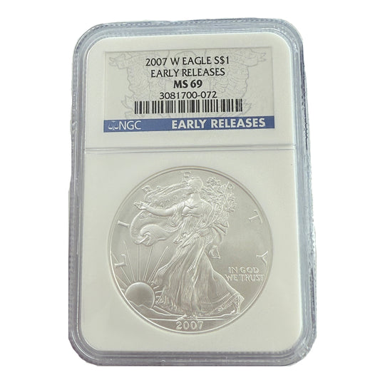 2007-W 1 oz American Silver Eagle NGC MS69 ER