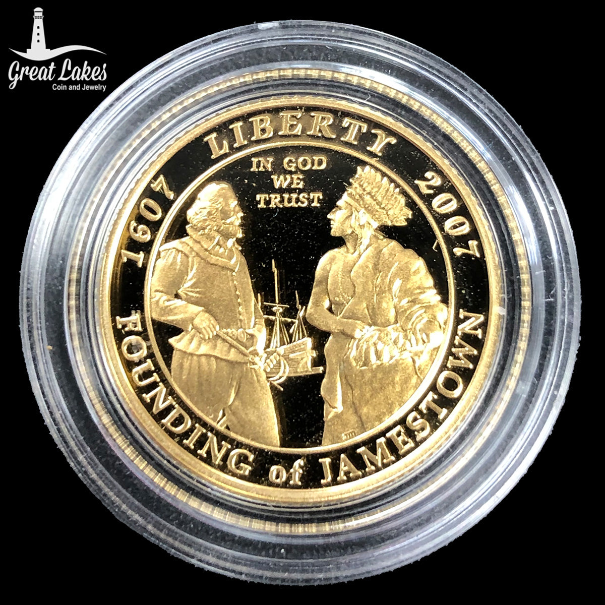 2007-W $5 Gold Commemorative Jamestown Proof (In Cap Only)