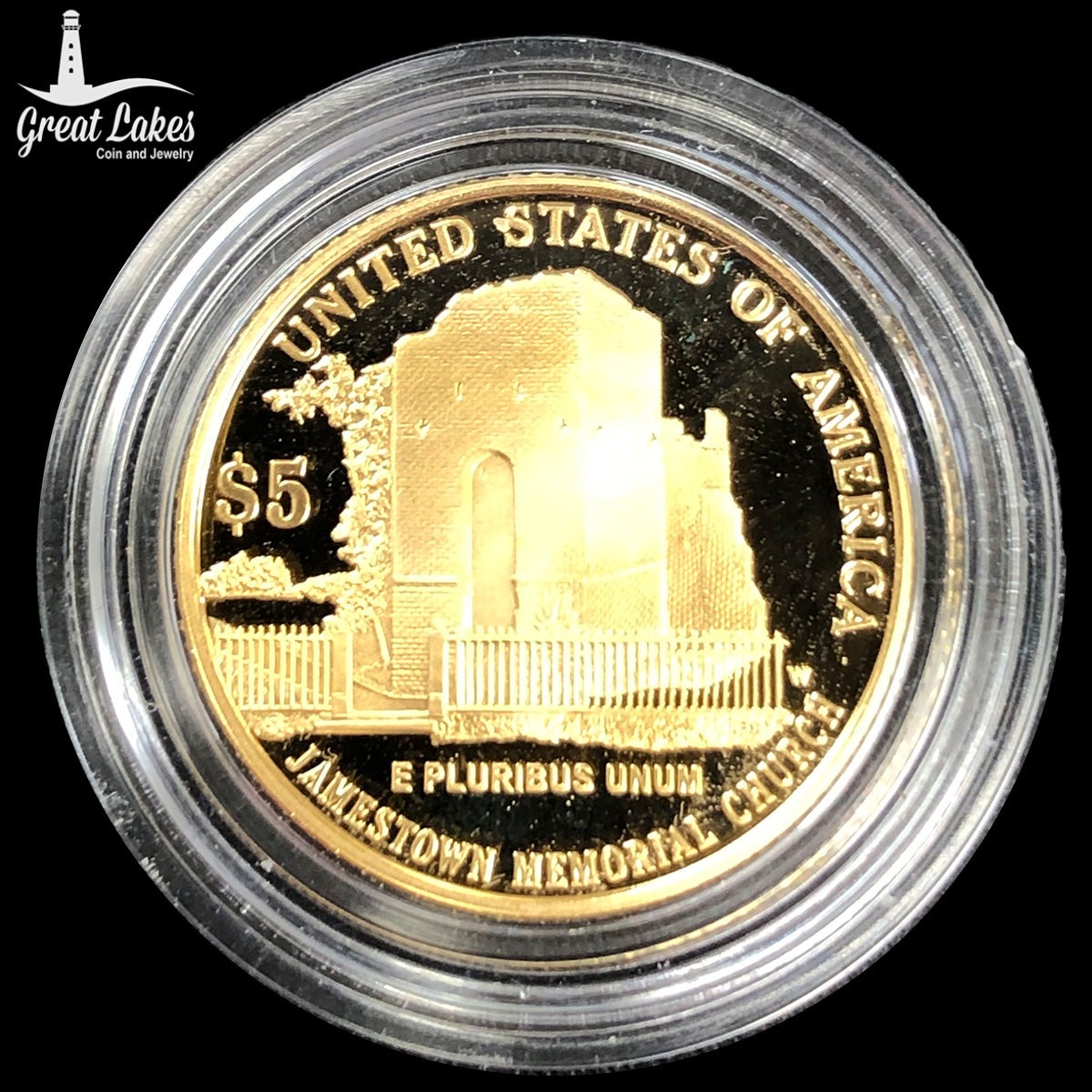2007-W $5 Gold Commemorative Jamestown Proof (In Cap Only)