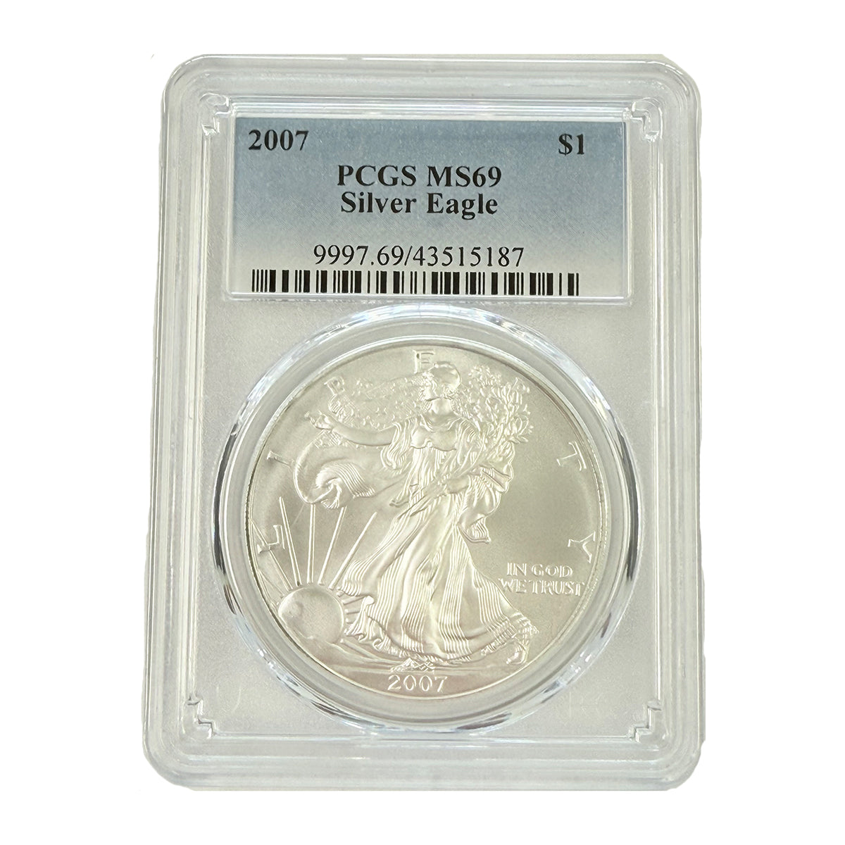 2007 1 oz American Silver Eagle PCGS MS69