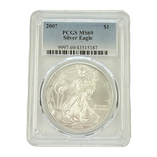 2007 1 oz American Silver Eagle PCGS MS69