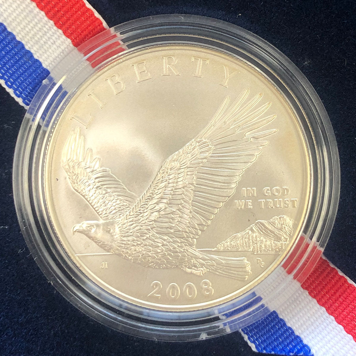 2008-P Bald Eagle $1 Silver Uncirculated (With Box &amp; COA)