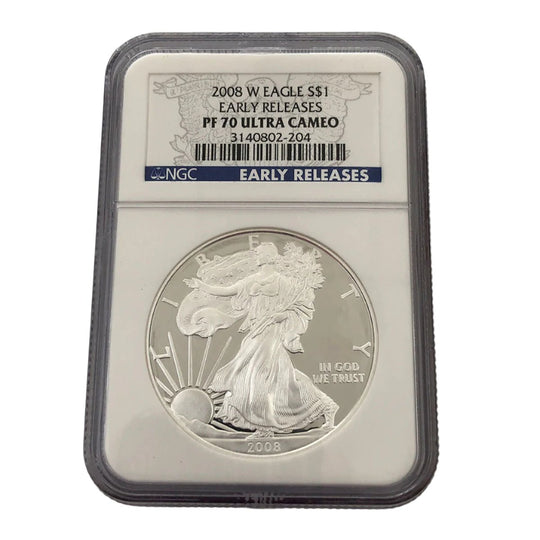 2008-W 1 oz American Silver Eagle NGC PF70 Ultra Cameo Early Release