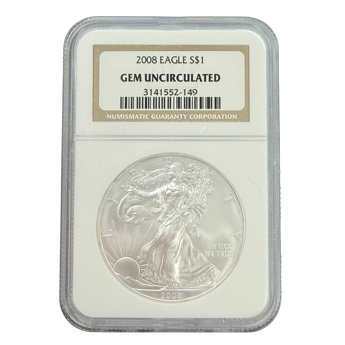 2008 1 oz American Silver Eagle NGC Gem Uncirculated