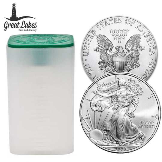 2008 1 oz American Silver Eagles (Tube of 20)