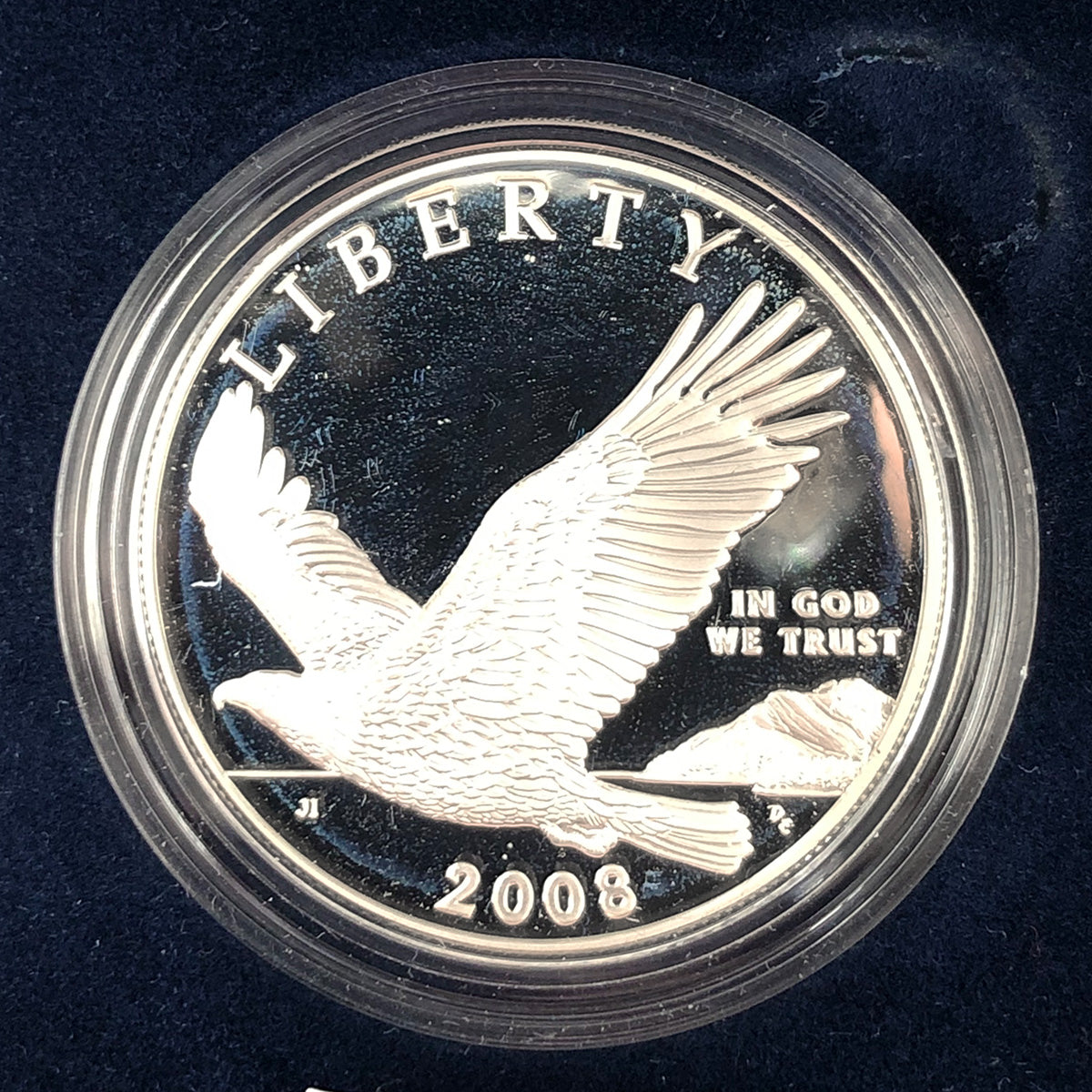 2008-P Bald Eagle $1 Silver Commemorative Proof (With Box &amp; COA)