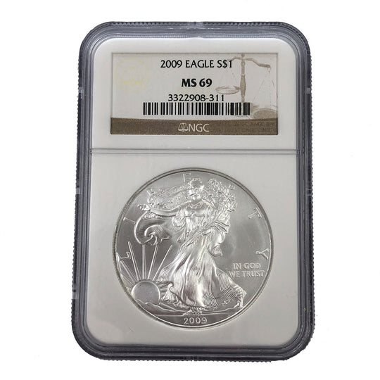 2009 1 oz American Silver Eagle NGC MS69