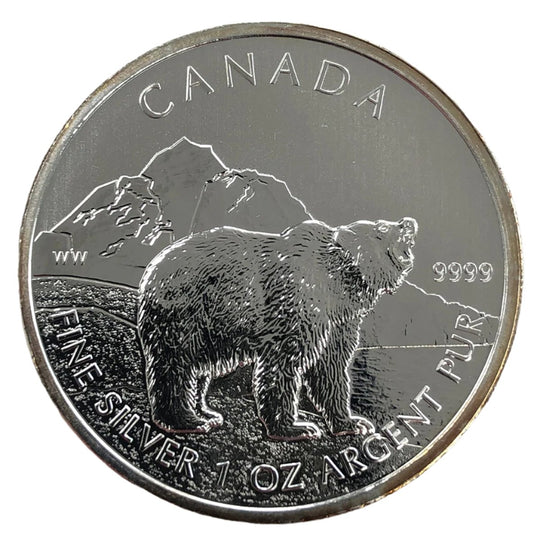 2011 Canadian 1 oz Silver Grizzly Bear (Secondary)