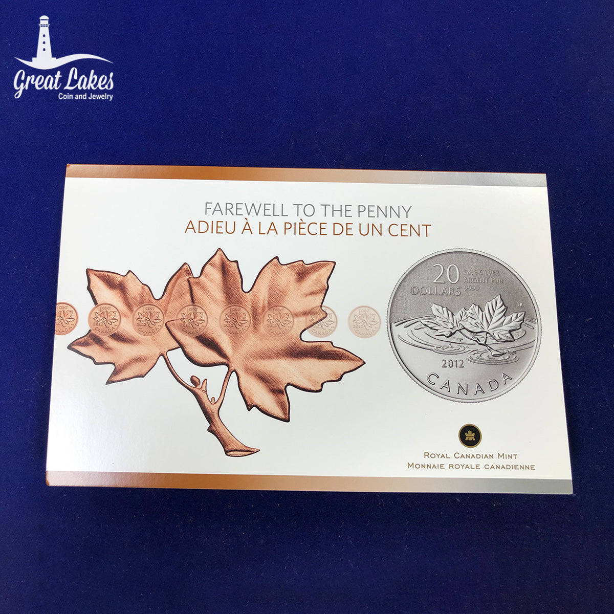 2012 Canadian $20 Silver Farewell To The Penny (With Box & CoA)