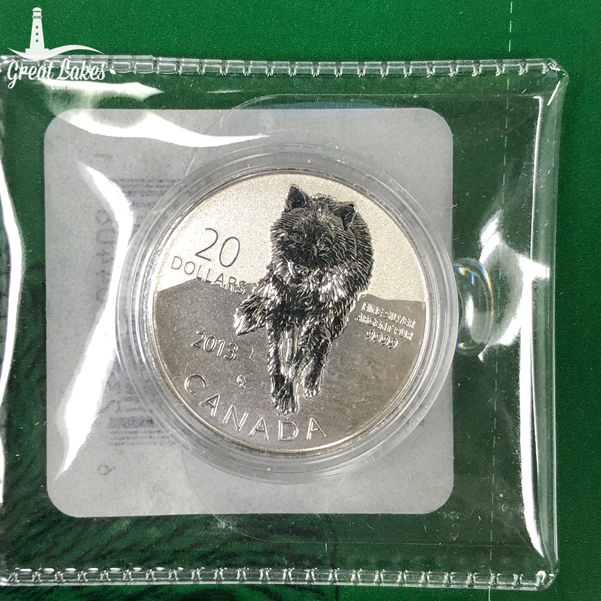 2013 $20 Silver Canadian Wolf (With Box & CoA)