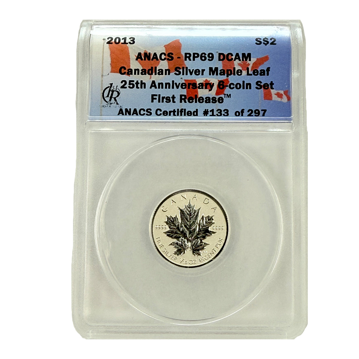 2013 Canadian $2 1/10 oz Silver Maple ANACS RP69 DCAM