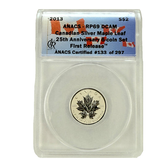 2013 Canadian $2 1/10 oz Silver Maple ANACS RP69 DCAM