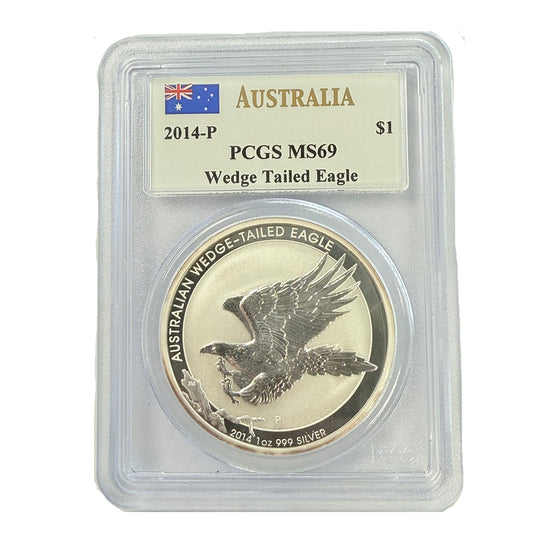 2014-P Australian 1 oz Silver Wedge Tailed Eagle PCGS MS69