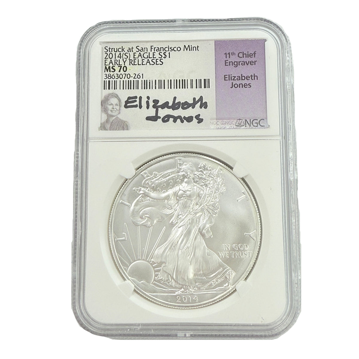 2014-S 1 oz American Silver Eagle NGC MS70 ER