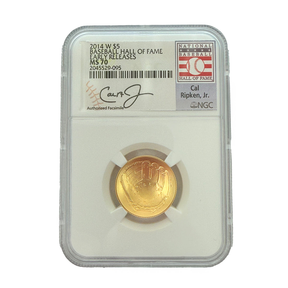 2014-W $5 Gold Baseball Hall of Fame NGC MS70 ER