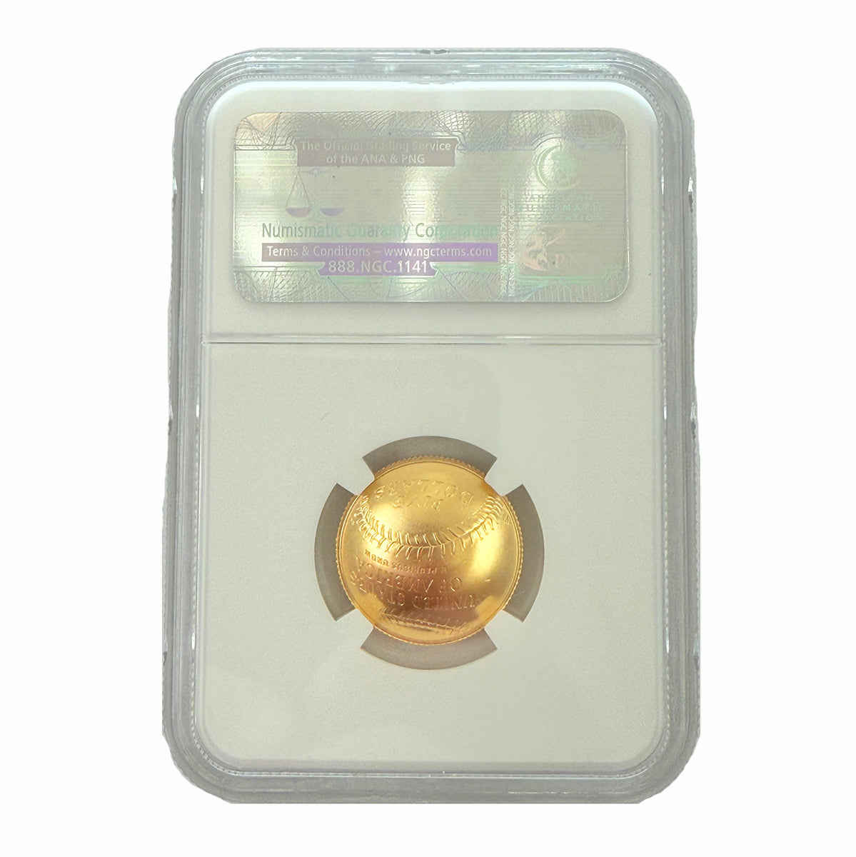 2014-W $5 Gold Baseball Hall of Fame NGC MS70 ER