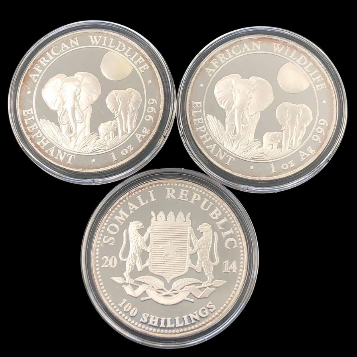 2014 Somalian 1 oz Silver African Elephant (Secondary)