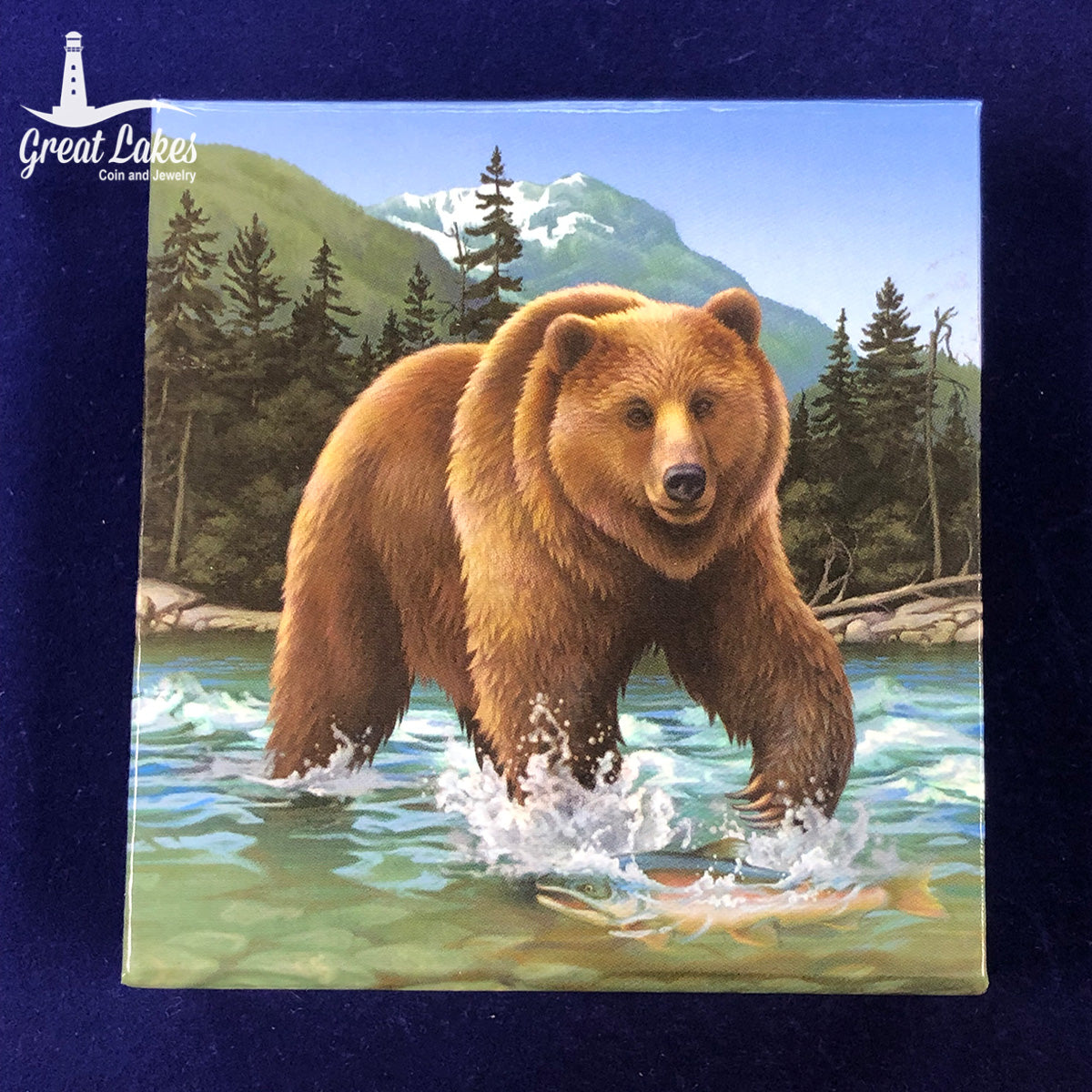 2014 Canadian $100 1 oz Silver Grizzly Bear (With Box & CoA)