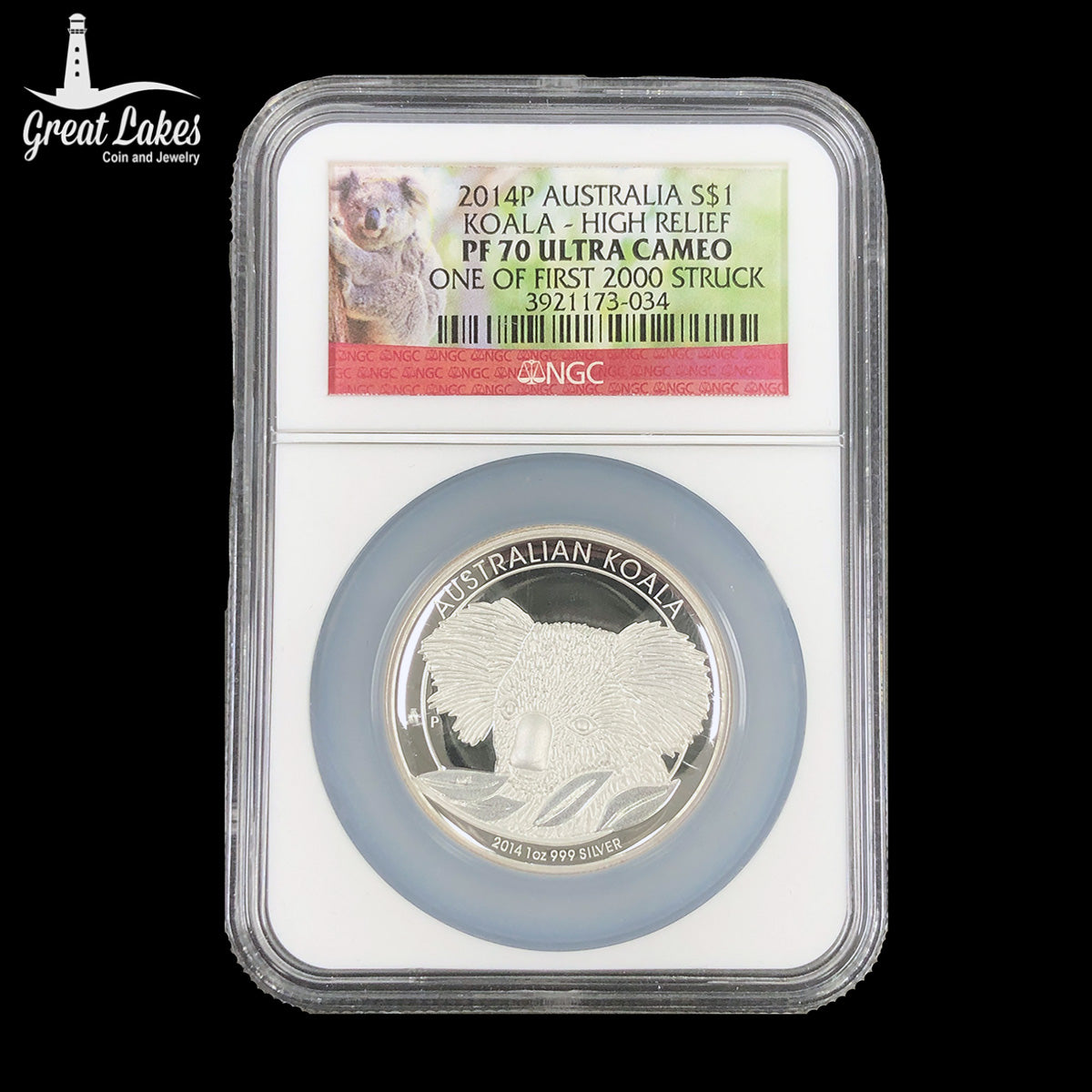 2014 High Relief $1 Silver Koala NGC PF70 Ultra Cameo (With Box & CoA)