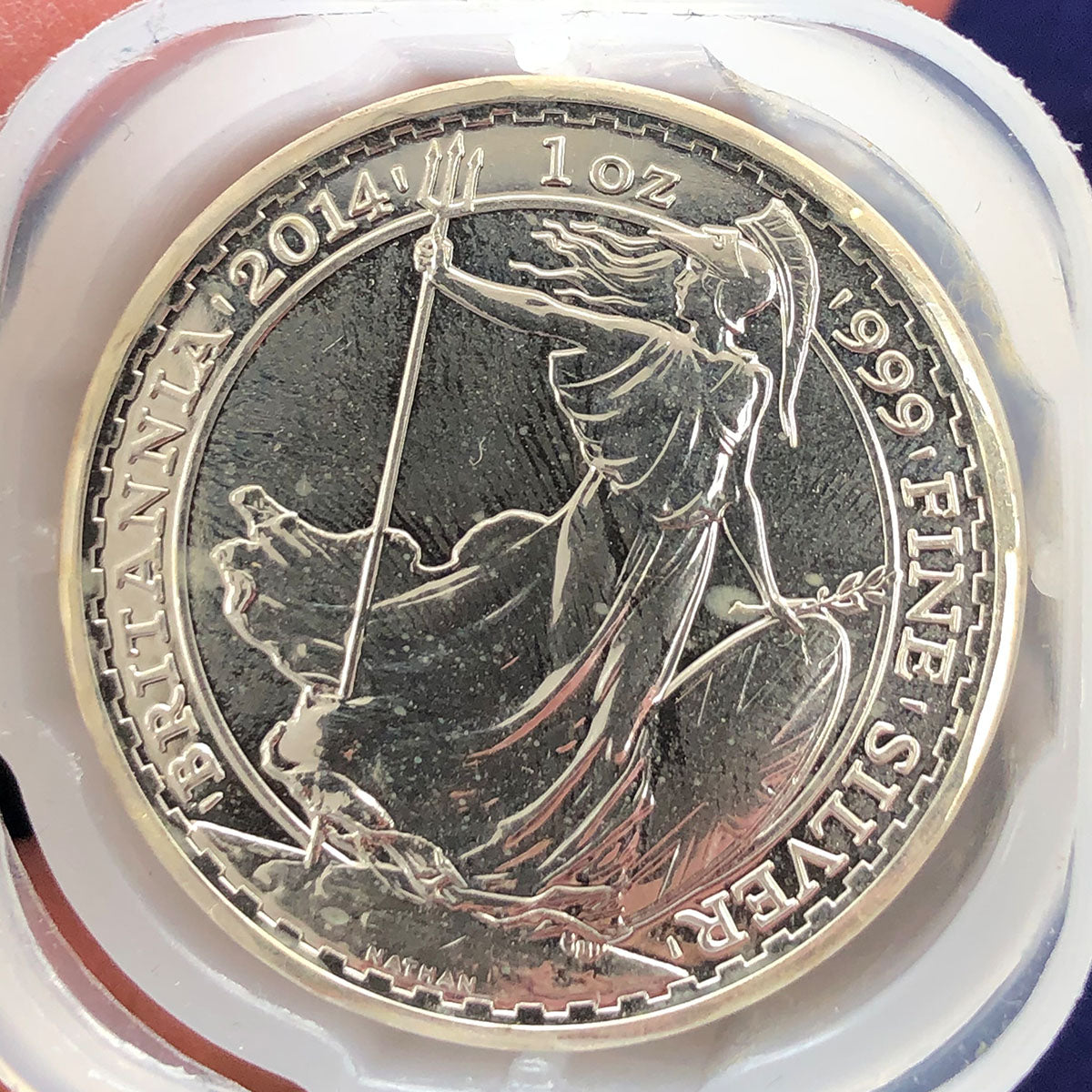 Tube of 2014 British 1 oz Silver Britannias (Year of the Horse Privy) (Off Quality)