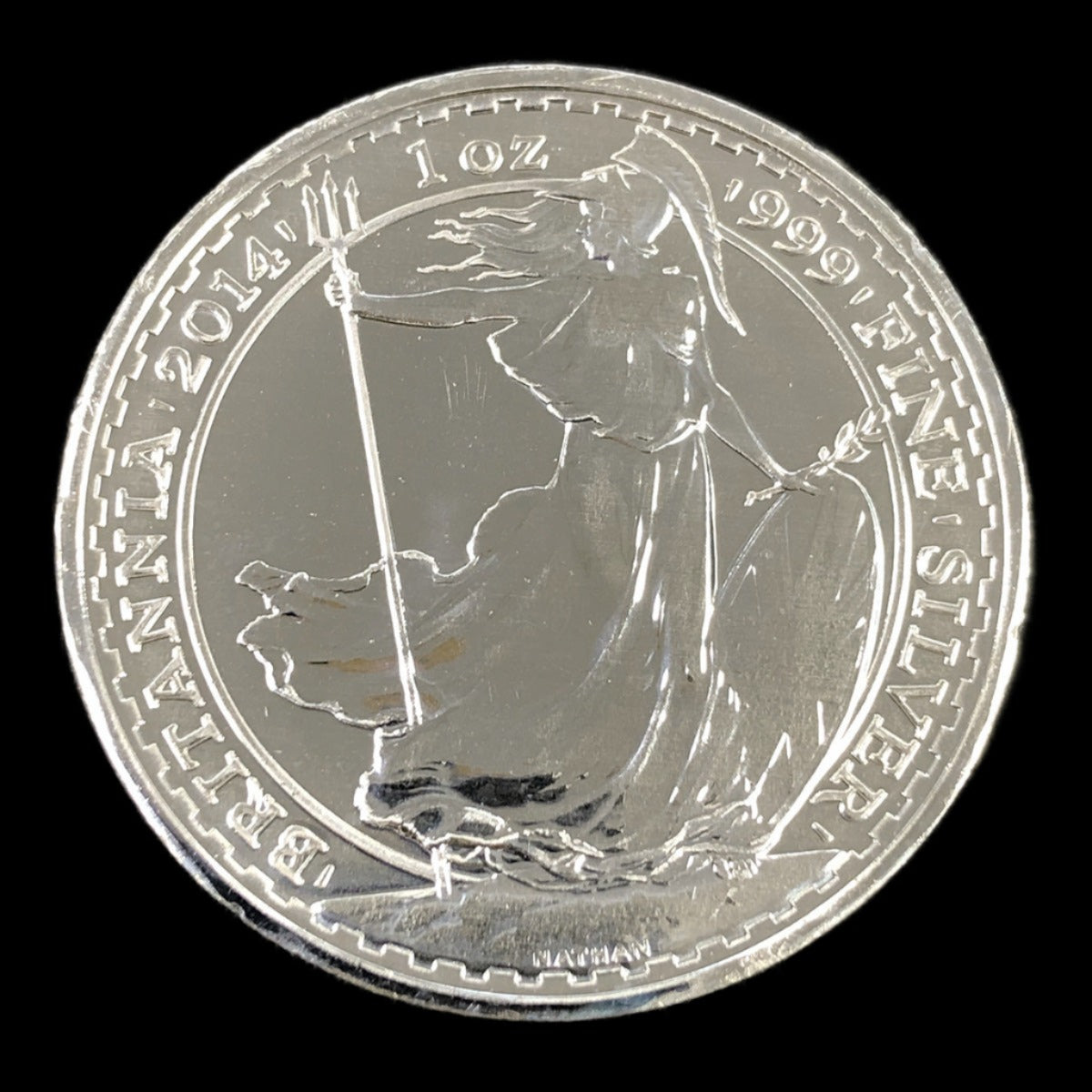 2014 British 1 oz Silver Britannia (Year of the Horse Privy) (Secondary Market)