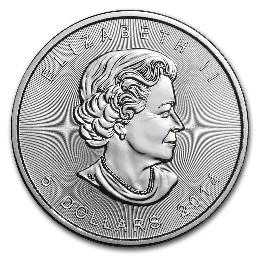 2014 Canadian 1 oz Silver Maple (BU) (Tube)