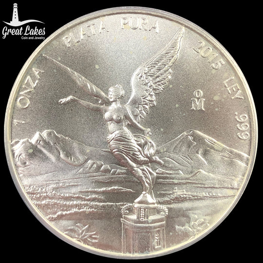2015 Mexican 1 oz Silver Libertad PCGS MS70