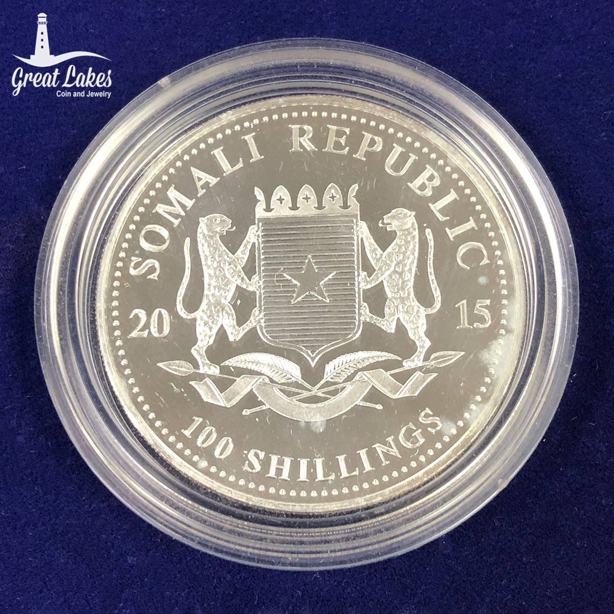 2015 Somalia 1 oz Silver Elephant (Secondary Market)