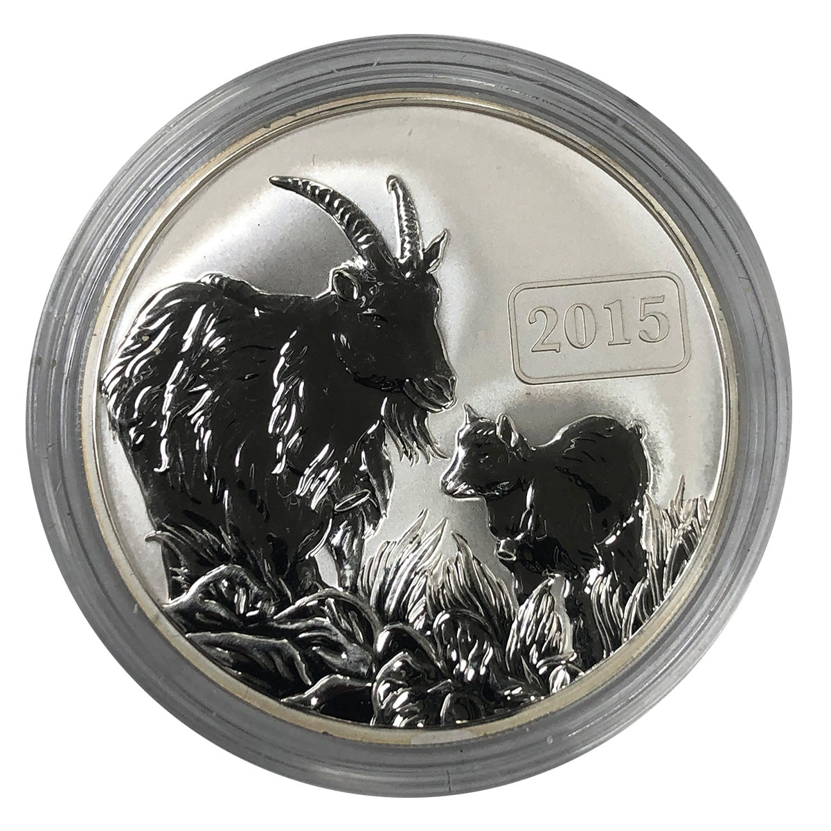 2015 Tokelau Goat Family 1 oz Silver Coin