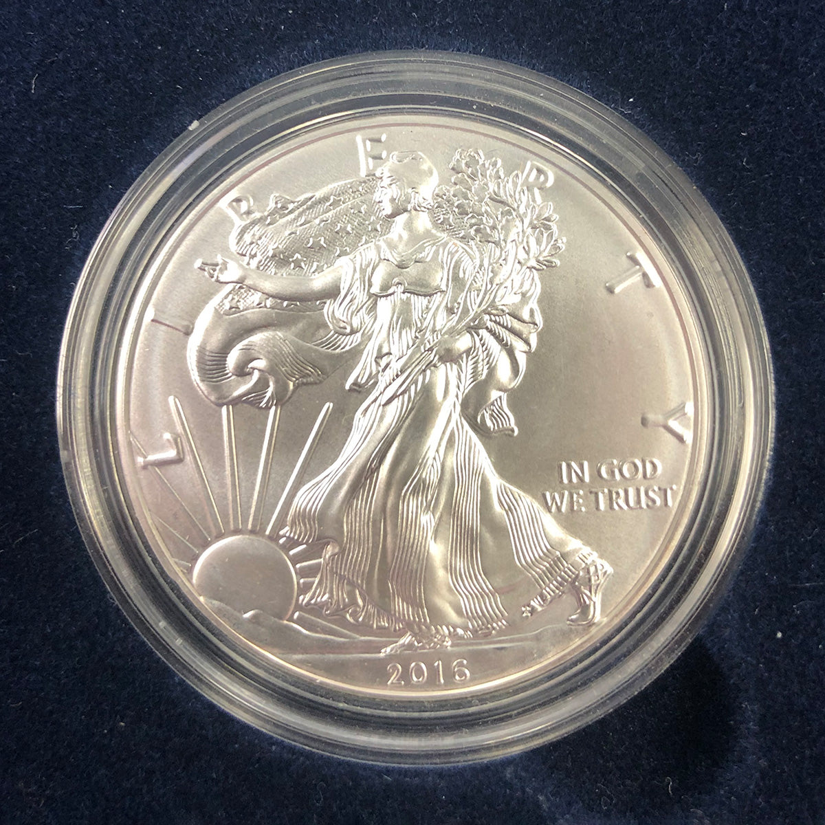 2016-W Burnished American Silver Eagle (With Box But No CoA)