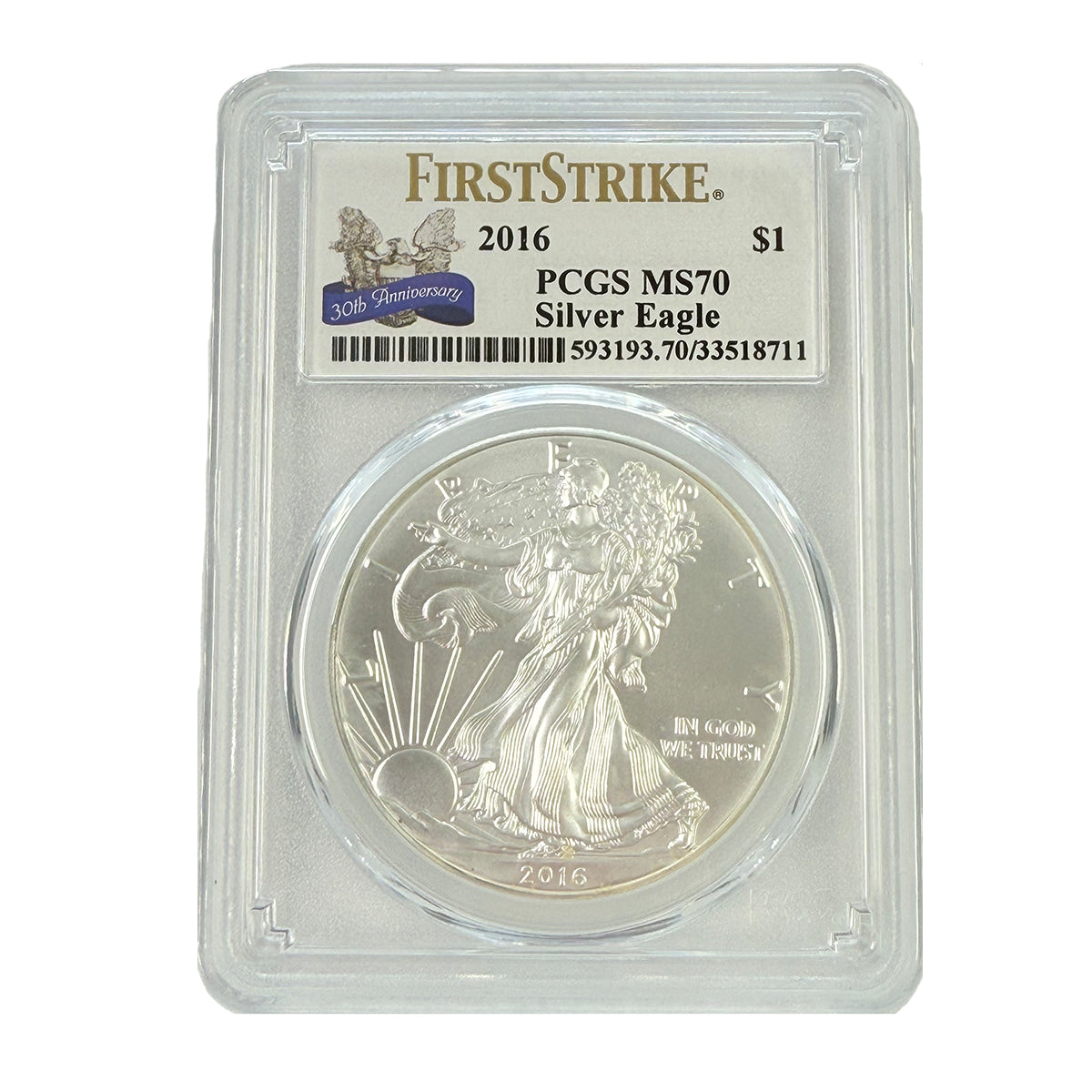 2016 1 oz American Silver Eagle PCGS MS70 FS