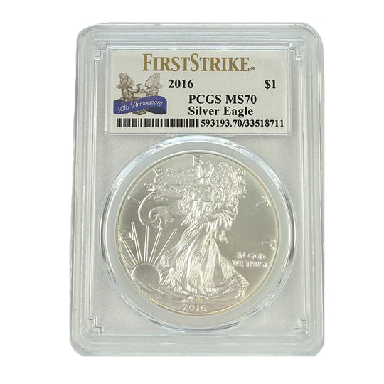 2016 1 oz American Silver Eagle PCGS MS70 FS