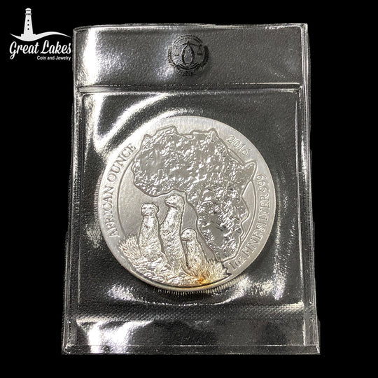2016 Rwanda 1 oz Silver Meerkat (Secondary Market)