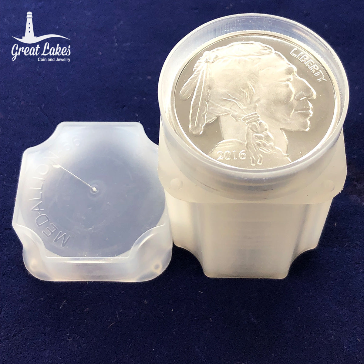 2016 1 oz Silver Buffalo Rounds (Tube)