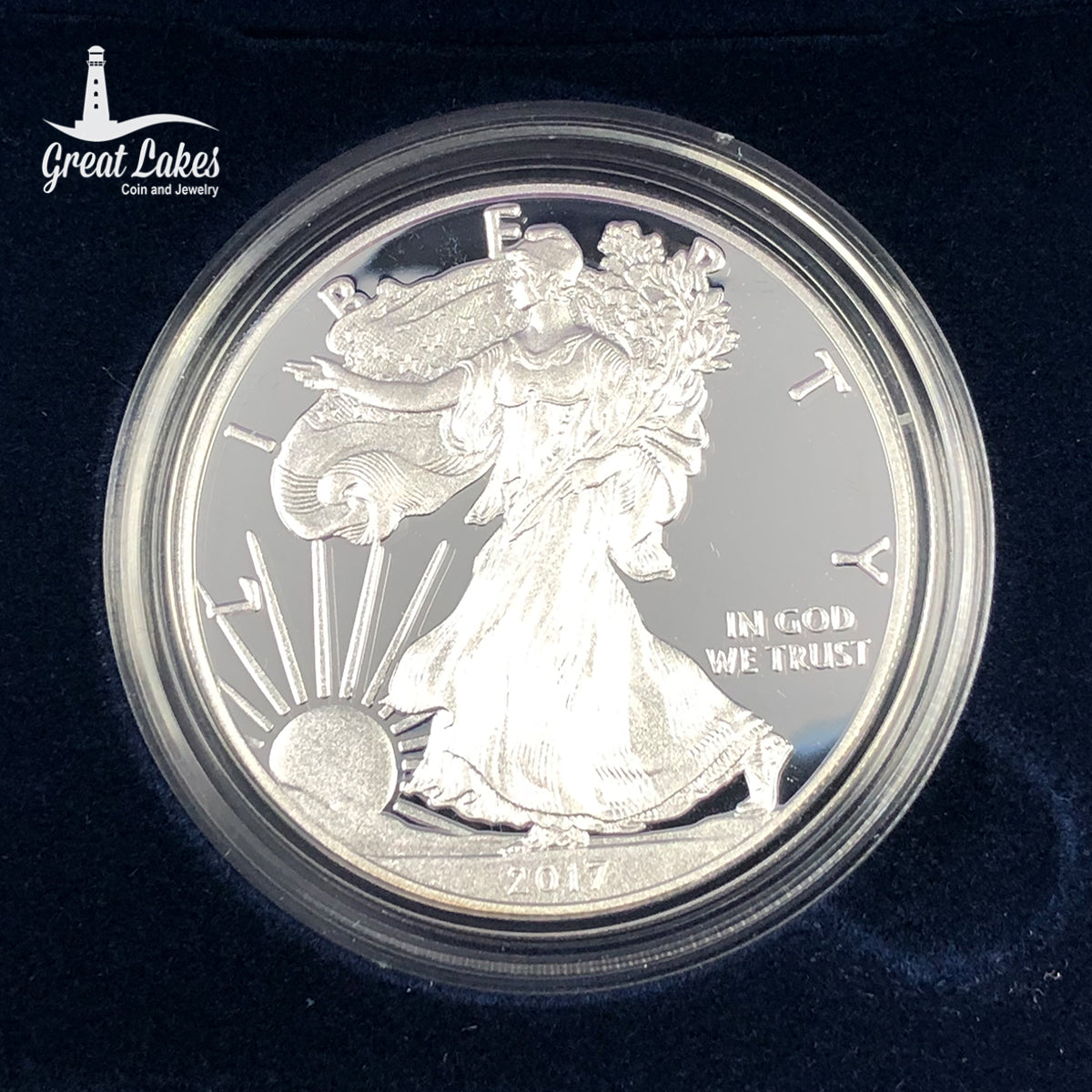 2017-W Proof American Silver Eagle (With Box & CoA)