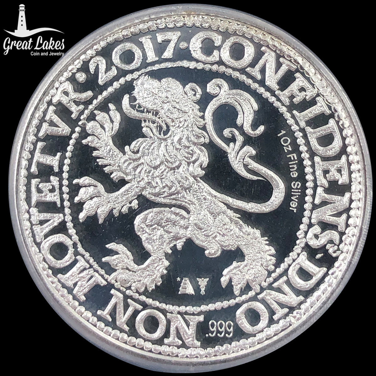 2017 Netherlands 1 oz Silver Lion Dollar PCGS MS70 (FS)