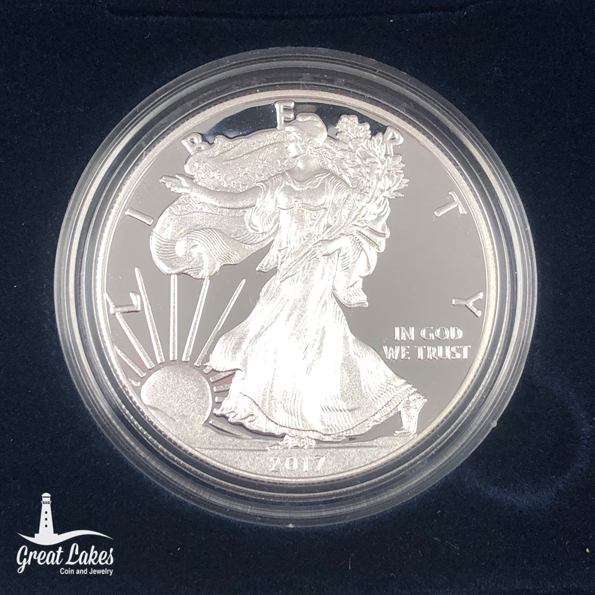 2017 Proof American Silver Eagle (With Box & CoA)