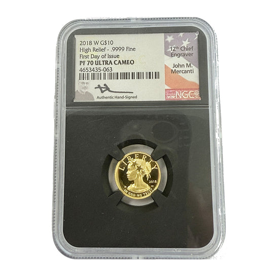 2018-W $10 American Liberty High Relief NGC PF70 Ultra Cameo FDoI