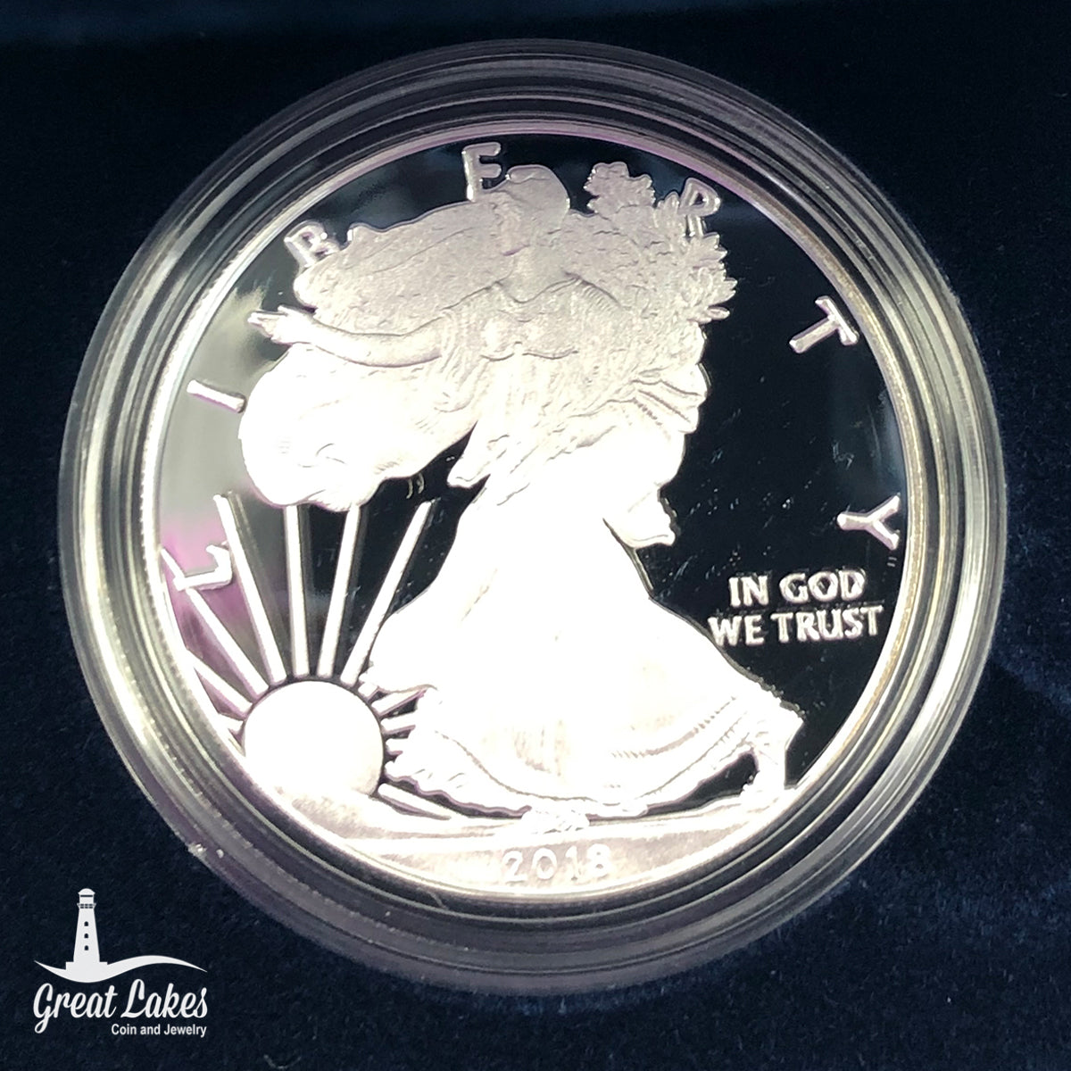 2018-W Proof American Silver Eagle (With Box & CoA)