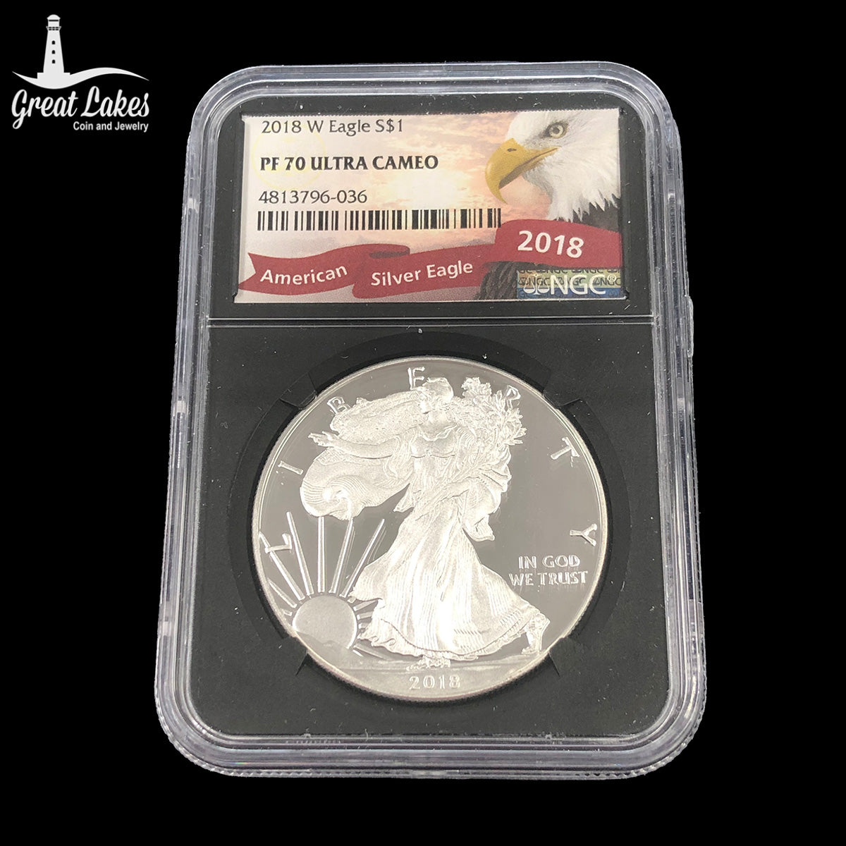 2018 W $1 American Silver Eagle NGC PF70 Ultra Cameo