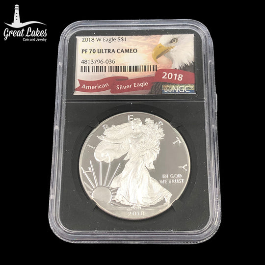 2018 W $1 American Silver Eagle NGC PF70 Ultra Cameo