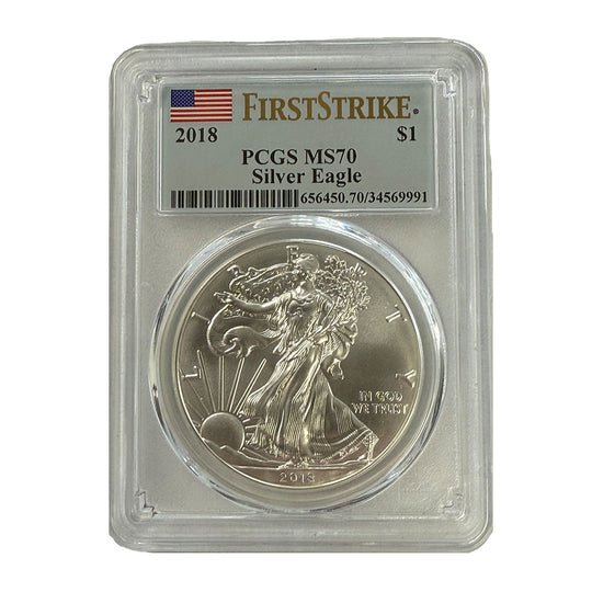 2018 1 oz American Silver Eagle PCGS MS70