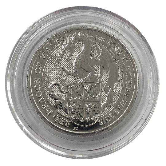 2018 British Queen's Beasts Red Dragon 1 oz Platinum (Secondary)