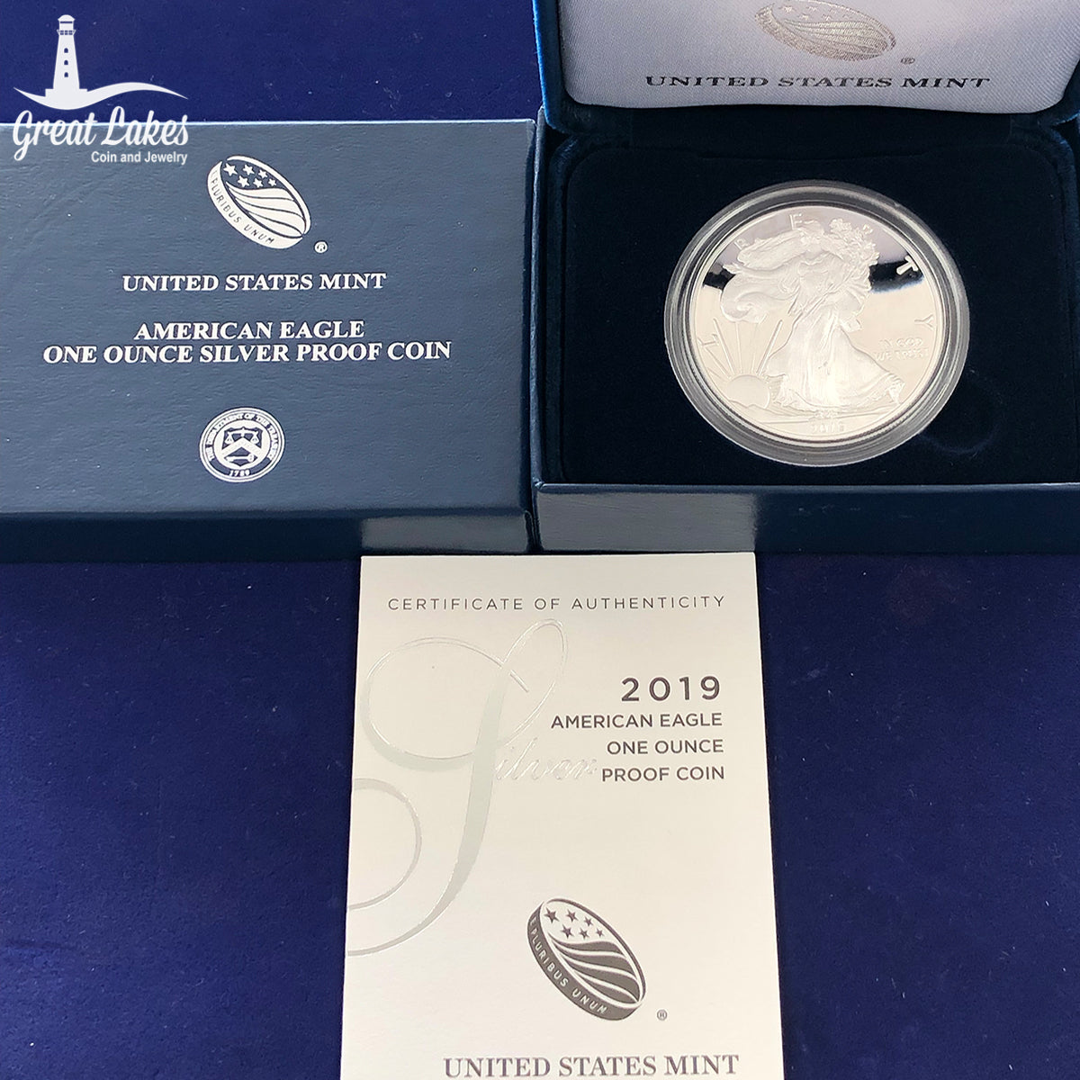 2019-W Proof American Silver Eagle (With Box & CoA)