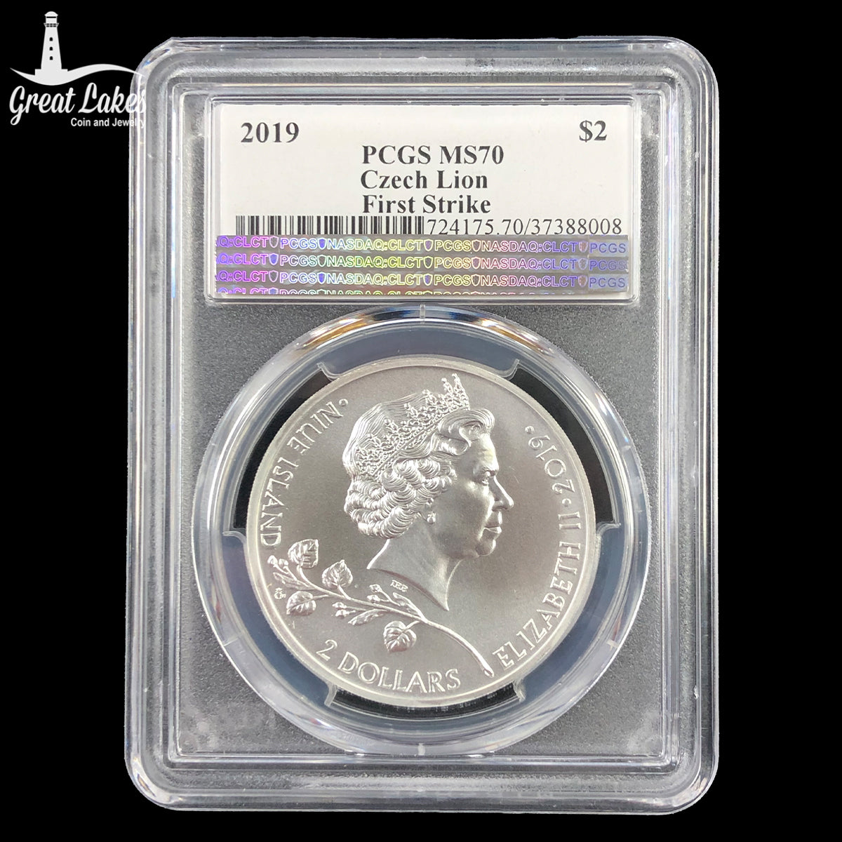 2019 Niue 1 oz Silver Czech Lion MS-70 PCGS (FS)