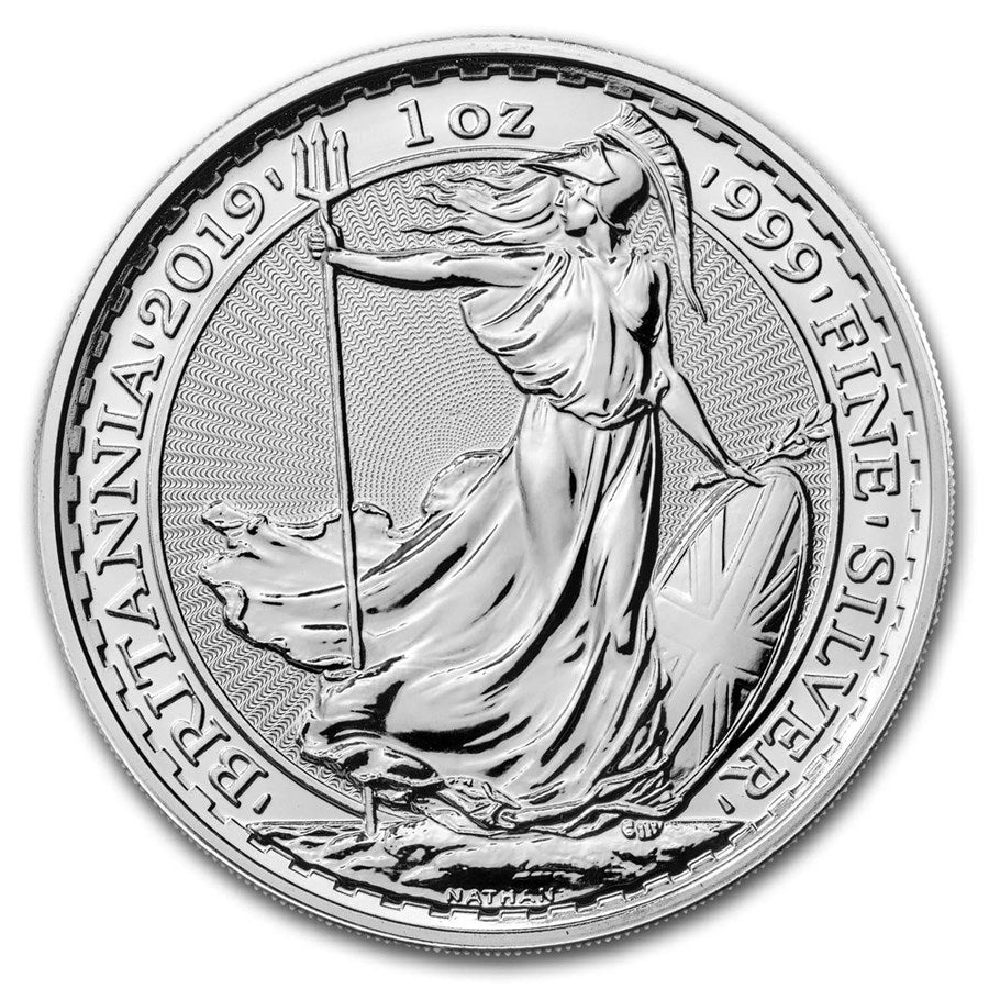 Tube of 2019 British 1 oz Silver Britannias