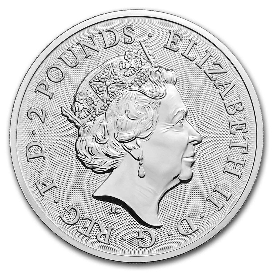 Tube of 2019 British 1 oz Silver Royal Arms