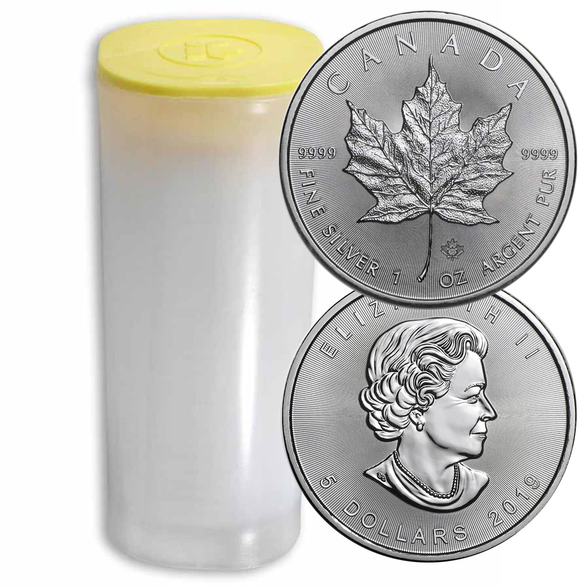 2019 Canadian 1 oz Silver Maples (BU) (Tube)