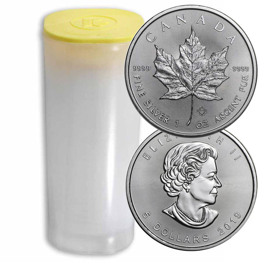 2019 Canadian 1 oz Silver Maples (BU) (Tube)
